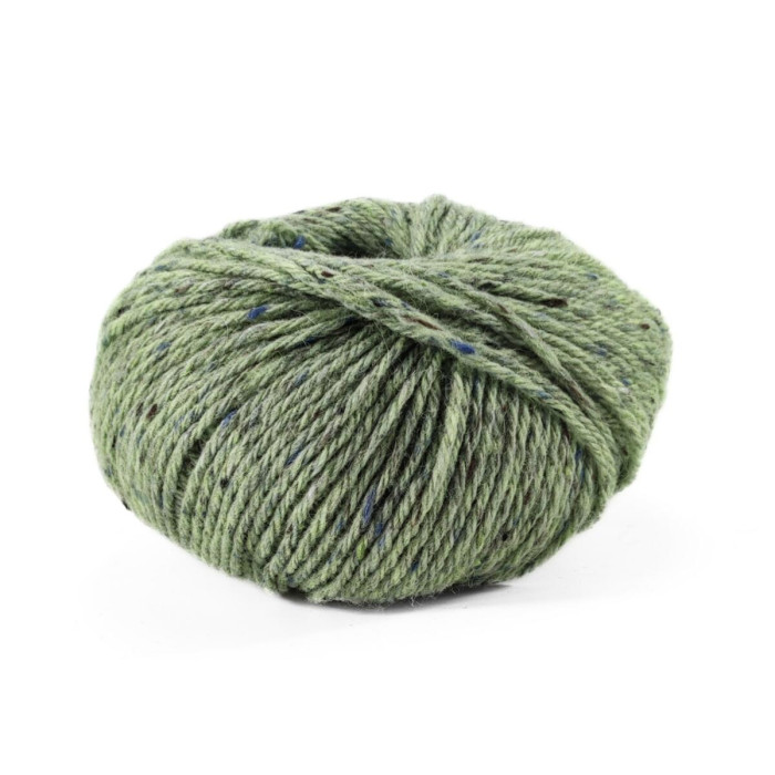 14 Пряжа Laines du Nord Aran Tweed, 50г - 90м, оливковий, 30% альпака файн, 50% вовна, 20% віскоза