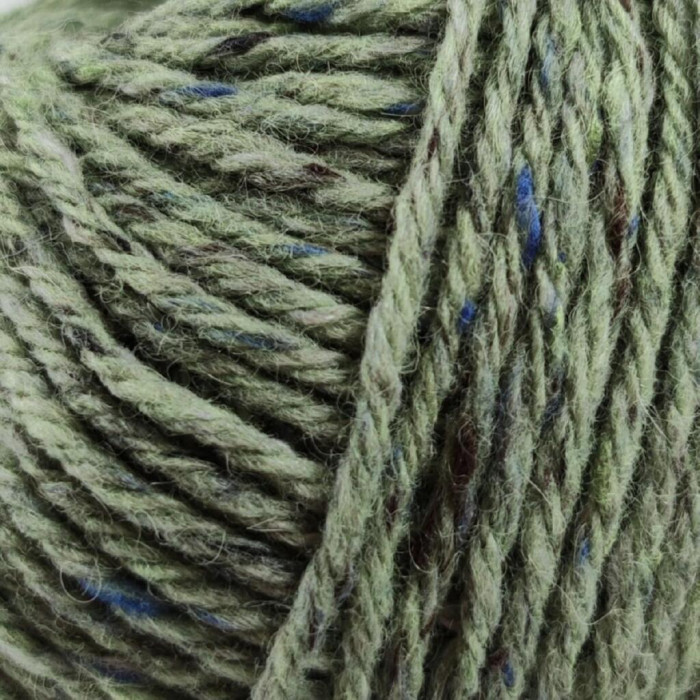 14 Пряжа Laines du Nord Aran Tweed, 50г - 90м, оливковий, 30% альпака файн, 50% вовна, 20% віскоза
