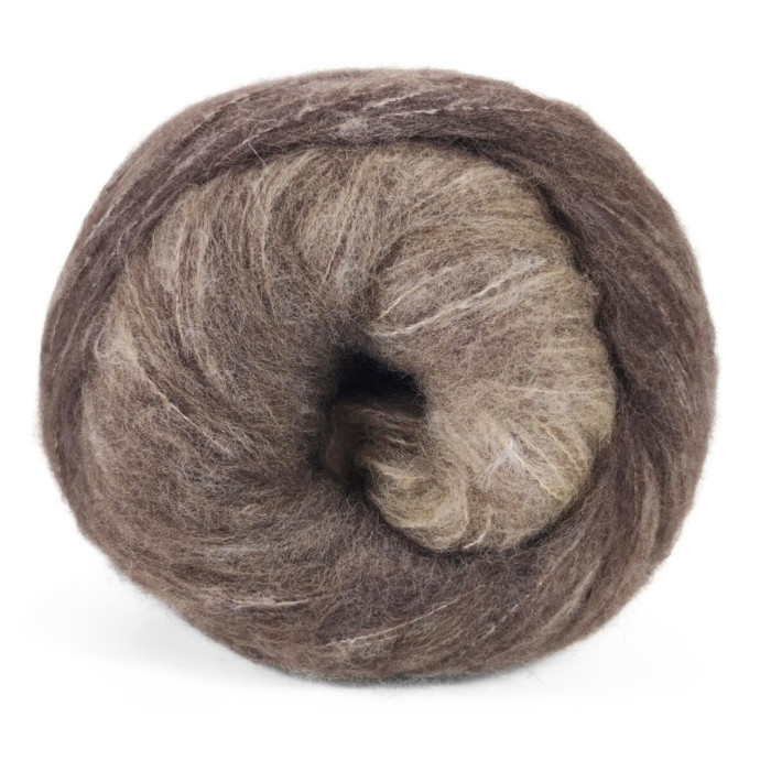 14 Пряжа Laines du Nord Cashsilk Cotton Degrade, 50г - 290м, коричневий, 55% вовна, 22% шовк, 10% кашемір, 13% бавовна