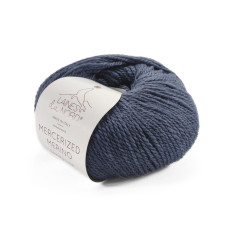 14 Пряжа Laines du Nord Mercerized Merino, 50г - 125м, індиго, 100% вовна