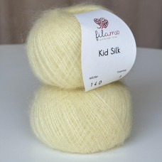 140 Пряжа Kid Silk 25гр-225м (ніжний банановий). Filamo