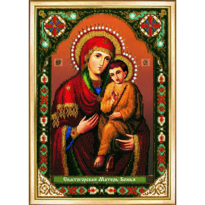 Б-1188 Святогірська Ікона Божої Матері. Чарівна Мить. Набір для вишивання бісером. АКЦІЯ(Знятий з виробництва)