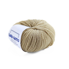 14044 Пряжа Lana Gatto Merinocot, 50г - 125м, тауп, 53% мериносова вовна екстрафайн, 47% бавовна