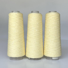 141 Infinity Yarn Пряжа паєтки 3 мм на котонi, Світло-жовтий+прозора  100гр-800м