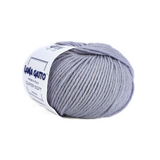 14126 Пряжа Lana Gatto Super Soft, 50г - 125м, сталевий, 100% меринос екстрафайн