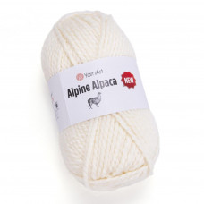 1433 Пряжа  Alpine Alpaca New 150гр-120м (молочний). YarnArt