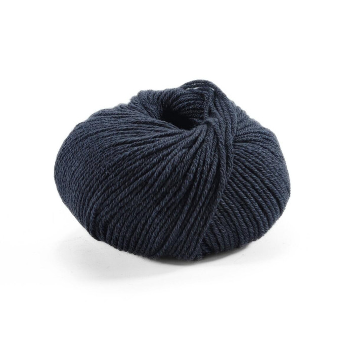 14351 Пряжа Lana Gatto Merinocot, 50г - 125м, антрацит, 53% мериносова вовна екстрафайн, 47% бавовна