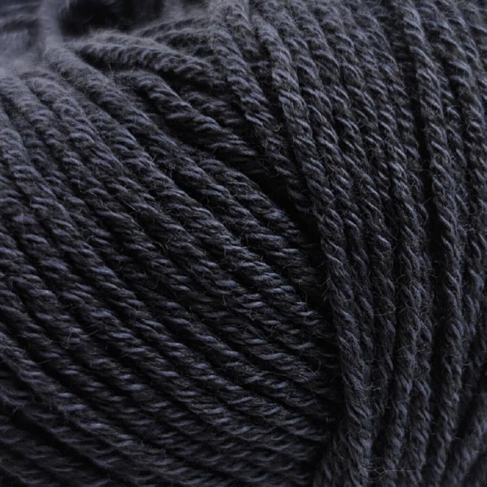14351 Пряжа Lana Gatto Merinocot, 50г - 125м, антрацит, 53% мериносова вовна екстрафайн, 47% бавовна