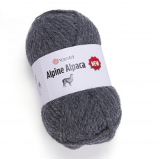 1436 Пряжа  Alpine Alpaca New 150гр-120м (темно-сірий). YarnArt