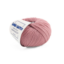 14393 Пряжа Lana Gatto Merinocot, 50г - 125м, англійська троянда, 53% мериносова вовна екстрафайн, 47% бавовна