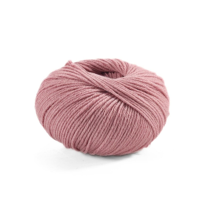 14393 Пряжа Lana Gatto Merinocot, 50г - 125м, англійська троянда, 53% мериносова вовна екстрафайн, 47% бавовна