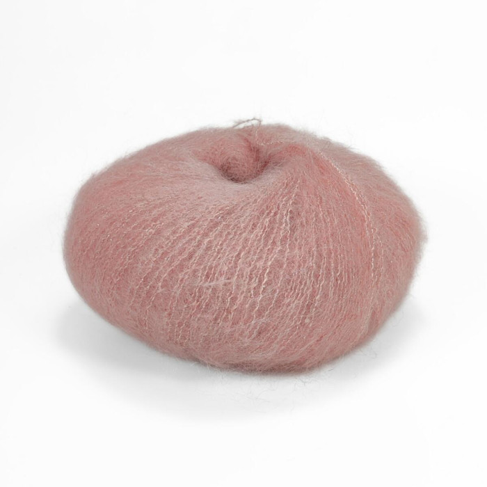 14393 Пряжа Lana Gatto Silk Mohair Lux, 25г - 210м, рожеве дерево, 78% cуперкід мохер, 14% шовк, 4% нейлон, 4% поліамід