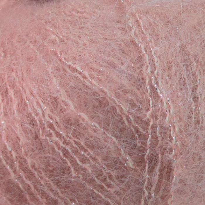 14393 Пряжа Lana Gatto Silk Mohair Lux, 25г - 210м, рожеве дерево, 78% cуперкід мохер, 14% шовк, 4% нейлон, 4% поліамід