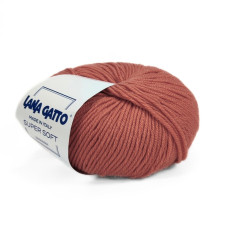 14419 Пряжа Lana Gatto Super Soft, 50г - 125м, мандариновий, 100% меринос екстрафайн