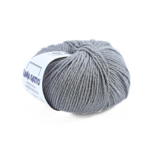 14433 Пряжа Lana Gatto Merinocot, 50г - 125м, сірий, 53% мериносова вовна екстрафайн, 47% бавовна