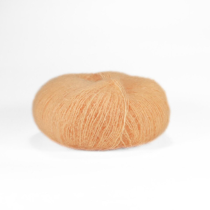 14472 Пряжа Lana Gatto Silk Mohair, 25г - 212м, помаранчевий неон, 75% супер кідмохер, 25% шовк