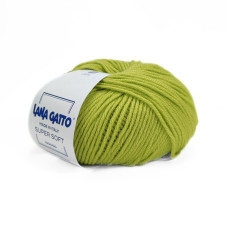 14507 Пряжа Lana Gatto Super Soft, 50г - 125м, зелене яблуко, 100% меринос екстрафайн