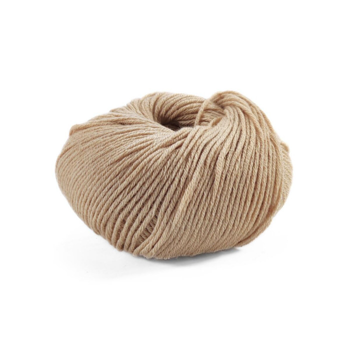 14522 Пряжа Lana Gatto Merinocot, 50г - 125м, бежевий, 53% мериносова вовна екстрафайн, 47% бавовна