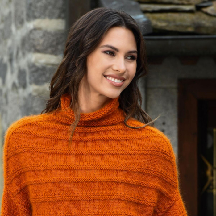 14524 Пряжа Lana Gatto Silk Mohair, 25г - 212м, теракота, 75% супер кідмохер, 25% шовк