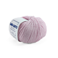 14532 Пряжа Lana Gatto Merinocot, 50г - 125м, рожева пудра, 53% мериносова вовна екстрафайн, 47% бавовна