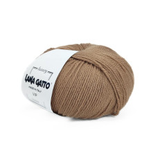 14562 Пряжа Lana Gatto Vip, 50г - 200м, коричневий, 80% вовна меринос екстрафайн, 20% кашемір