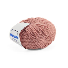 14568 Пряжа Lana Gatto Merinocot, 50г - 125м, чайна троянда, 53% мериносова вовна екстрафайн, 47% бавовна