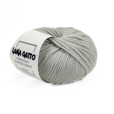 14616 Пряжа Lana Gatto Super Soft, 50г - 125м, перлинно-сірий, 100% меринос екстрафайн