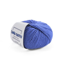 14628 Пряжа Lana Gatto Merinocot, 50г - 125м, індіго, 53% мериносова вовна екстрафайн, 47% бавовна
