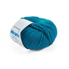 14636 Пряжа Lana Gatto Merinocot, 50г - 125м, бірюзовий, 53% мериносова вовна екстрафайн, 47% бавовна