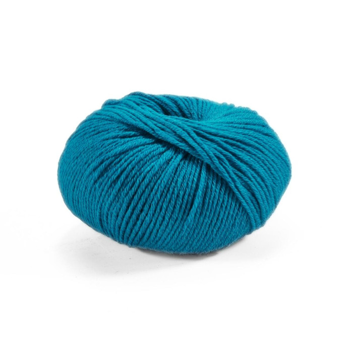 14636 Пряжа Lana Gatto Merinocot, 50г - 125м, бірюзовий, 53% мериносова вовна екстрафайн, 47% бавовна
