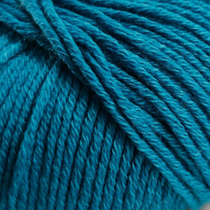 14636 Пряжа Lana Gatto Merinocot, 50г - 125м, бірюзовий, 53% мериносова вовна екстрафайн, 47% бавовна