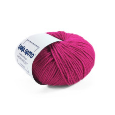 14672 Пряжа Lana Gatto Merinocot, 50г - 125м, малиновий, 53% мериносова вовна екстрафайн, 47% бавовна
