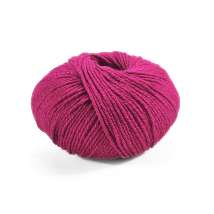 14672 Пряжа Lana Gatto Merinocot, 50г - 125м, малиновий, 53% мериносова вовна екстрафайн, 47% бавовна