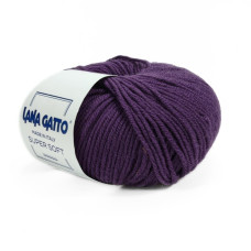 14676 Пряжа Lana Gatto Super Soft, 50г - 125м, сливовий, 100% меринос екстрафайн