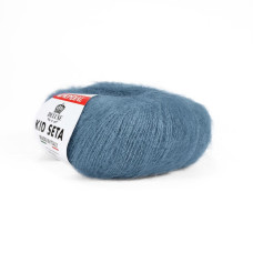 147 Пряжа Mondial Kid Seta, 25г - 210м, морська хвиля, 70% суперкід мохер, 30% шовк