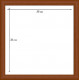 Багетна рамка 30х30 для картини за номерами багет: 282-W429 Руде дерево (Тільки рамка з кріпленням для полотна) EmojiFrame