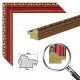 Багетна рамка 40х50 для картини за номерами багет: 1748-118 Червоний із золотом (Тільки рамка з кріпленням для полотна) EmojiFrame