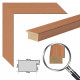 Багетна рамка дерев'яна 40х50 для картини за номерами багет: DL4002-02 Темно-бежевий (Тільки рамка з кріпленням для полотна) EmojiFrame