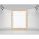 Багетна рамка дерев'яна 40х50 для картини за номерами багет: DL4305-08 Темно-сірий зі сріблом (Тільки рамка з кріпленням для полотна) EmojiFrame