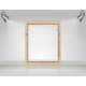 Багетна рамка дерев'яна 40х50 для картини за номерами багет: DL4305-08 Темно-сірий зі сріблом (Тільки рамка з кріпленням для полотна) EmojiFrame