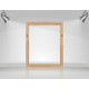Багетна рамка дерев'яна 40х50 для картини за номерами багет: DL4310-01 Сіре дерево зі сріблом (Тільки рамка з кріпленням для полотна) EmojiFrame