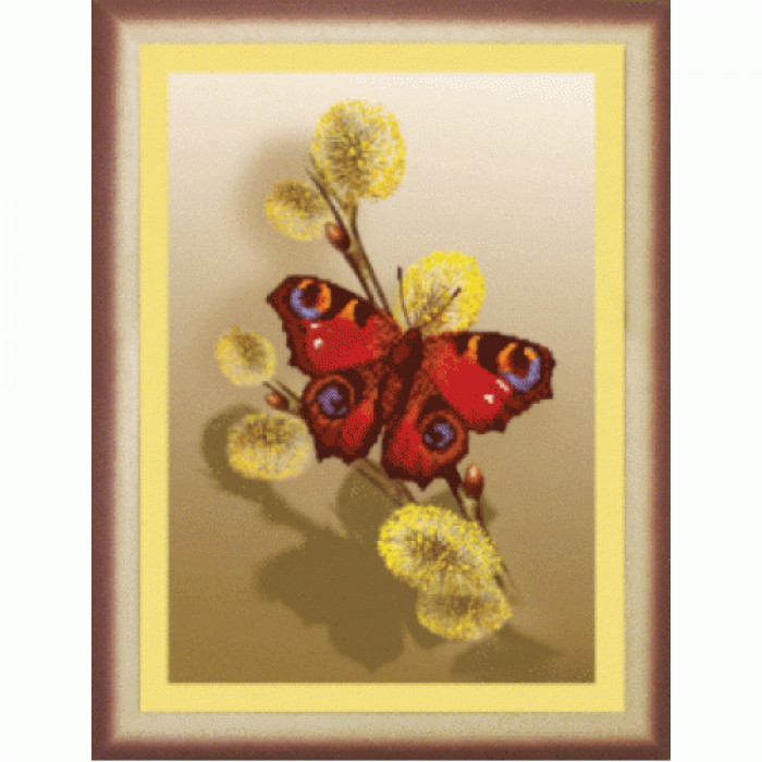 СБ-016 Метелик і котики. Чарівна Мить. Схема на тканині для вишивання бісером