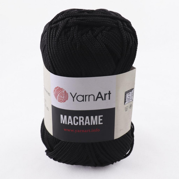 148 Пряжа Macrame 90гр - 130м (Чорний) YarnArt