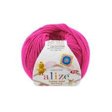 149 Пряжа Cotton Gold Hobby New  50г-165мм (яскраво-рожевий). Alize