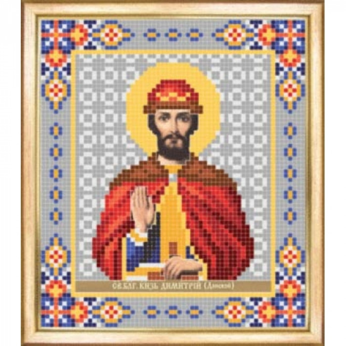 СБИ-031 Ікона Святого благовірного князя Дмитра. Чарівна Мить. Схема на тканині для вишивання бісером