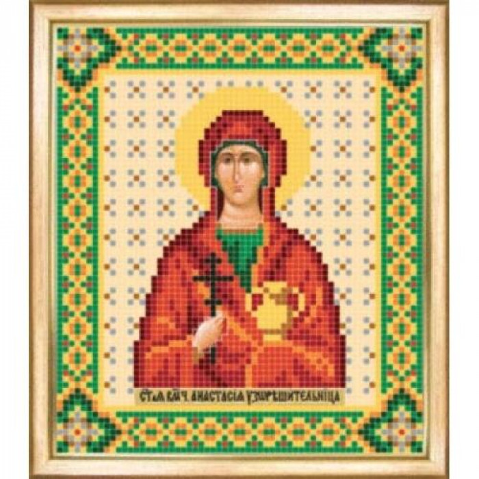 СБИ-036 Ікона Святої великомученницы Анастасії. Чарівна Мить. Схема на тканині для вишивання бісером