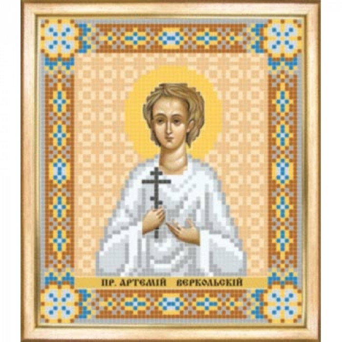 СБИ-037 Ікона пророка Артемія Веркольского. Чарівна Мить. Схема на тканині для вишивання бісером