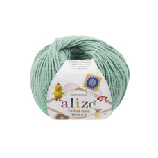 15 Пряжа Cotton Gold Hobby New  50г-165мм (водяно-зелений). Alize