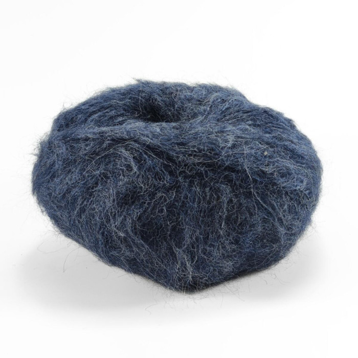 15 Пряжа Laines du Nord Alpaca Brushed, 50г - 115м, сіро-синій, 50% альпака, 35% вовна, 15% нейлон