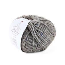 15 Пряжа Laines du Nord Aran Tweed, 50г - 90м, світло-сірий, 30% альпака файн, 50% вовна, 20% віскоза
